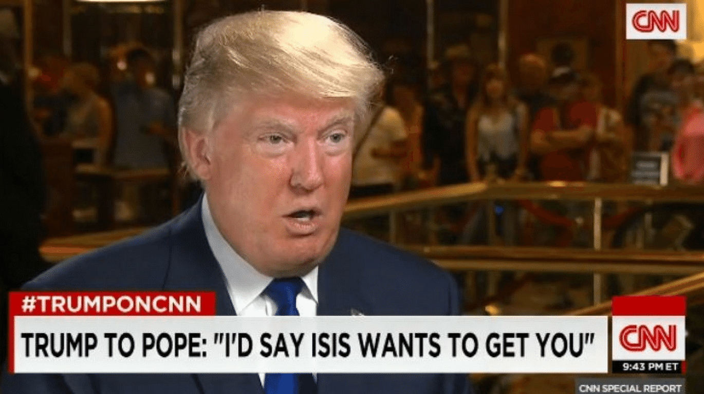Trump bashes the Pope on CNN