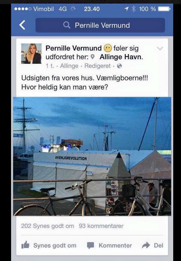 Pernille Vermund er alt andet end venlig overfor sine politiske modstandere. Man kunne fristes til at kalde hende direkte væmmelig. Foto: screenshot fra Facebook