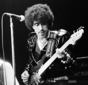 22. april 1980 Phil Lynott, Thin Lizzy, Chateau Neuf, Oslo, 1980, Norway. Foto: Eget arbejde. Helge Øverås.