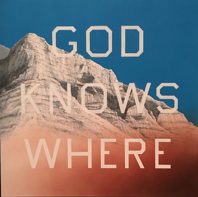 Ed Ruscha, God Knows Where, 2014, Akryl på lærred