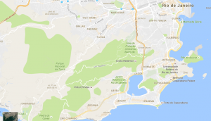 Kort over Rio de Janeiro. Google Maps. 