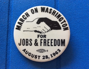 Billede fra Toms badge fra "The March on Washington" i 1963 - eget billede.