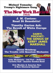 Forsiden på New York Review of Books, januar 2017.