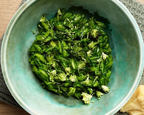 Kogebogstesten: Pasta bambini med ristede broccoli og spinatpuré
