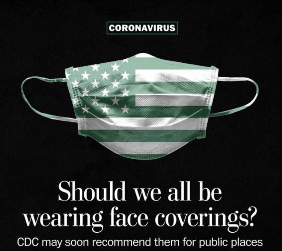 Ansigtsmasker er på vej, skriver Washington Post.