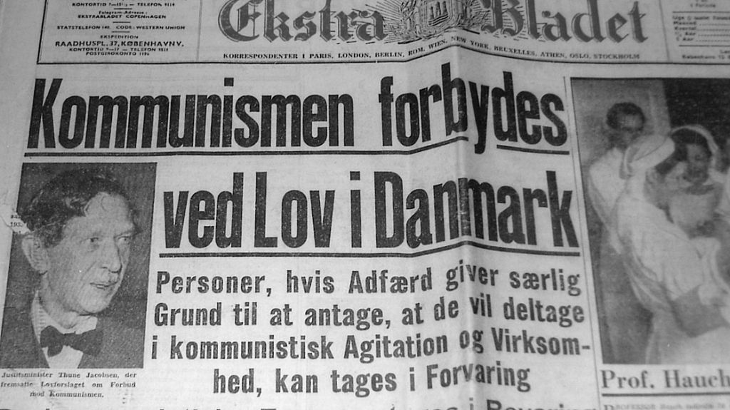 Under anden verdenskrig blev det danske kommunistparti forbudt og medlemmerne sent i kz-lejr