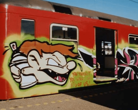 Graffiti på S-tog