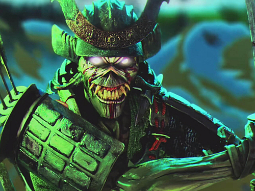 Iron Maidens maskot Eddie har fået nyt look i forbindelse med det samuraj-inspirerede album "Senjutsu", pressefoto