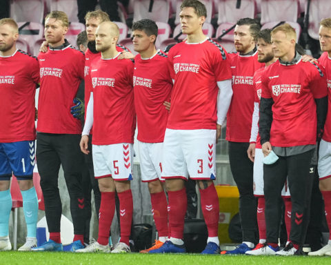 Danmarks fodboldlandshold tilbage i marts, hvor spørgsmålet om sportswashing blev taget op i forbindelse med VM i Qatar.