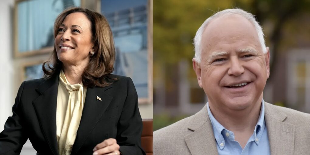 Tim Walz og Kamala Harris