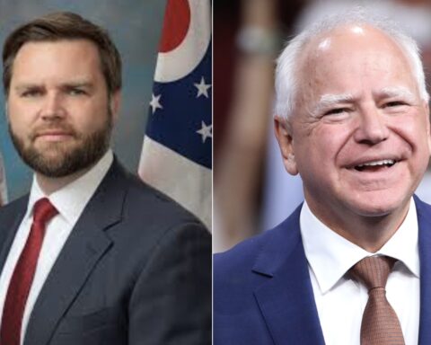 vicepræsident-debat J.D. Vance og Tim Walz