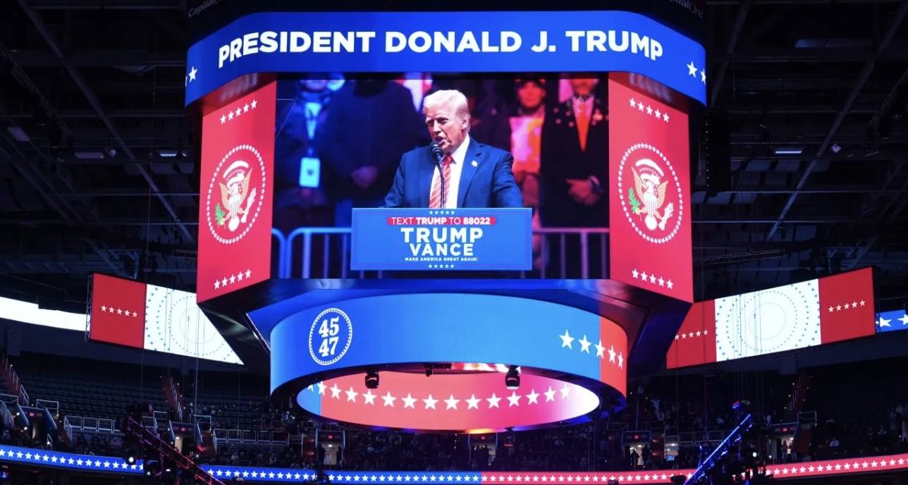 Trump taler i Capital One Arena