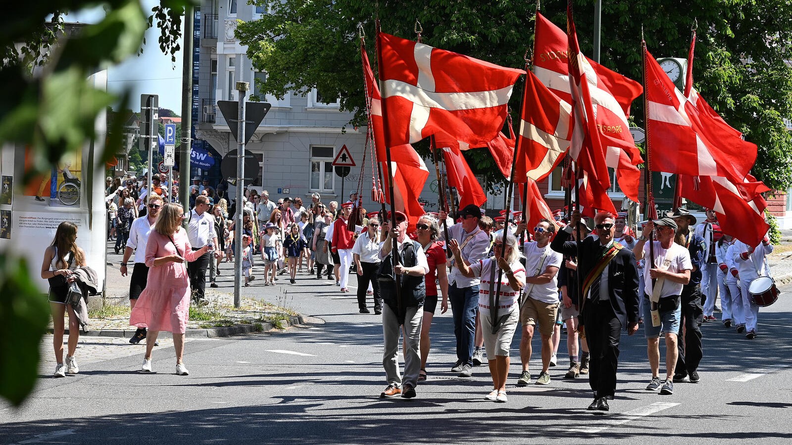 Parade af det danske mindretal i Sydslesvig