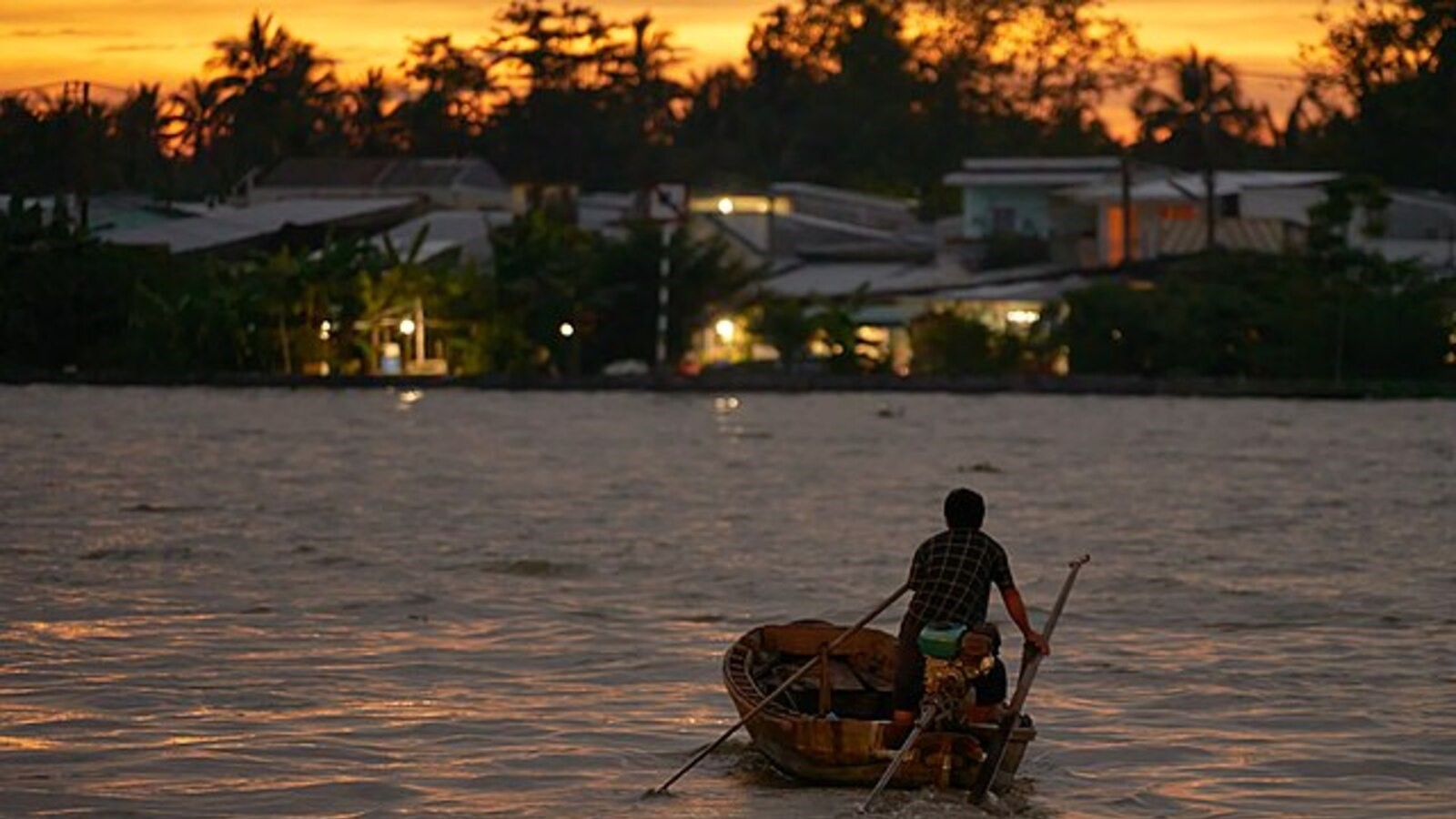 Foto af et Ramsar område i Mekong deltaet.