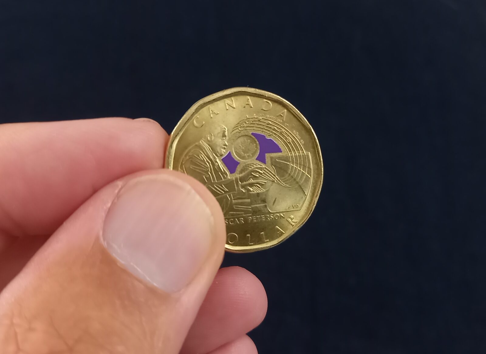 Canadisk mønt med Oscar Peterson