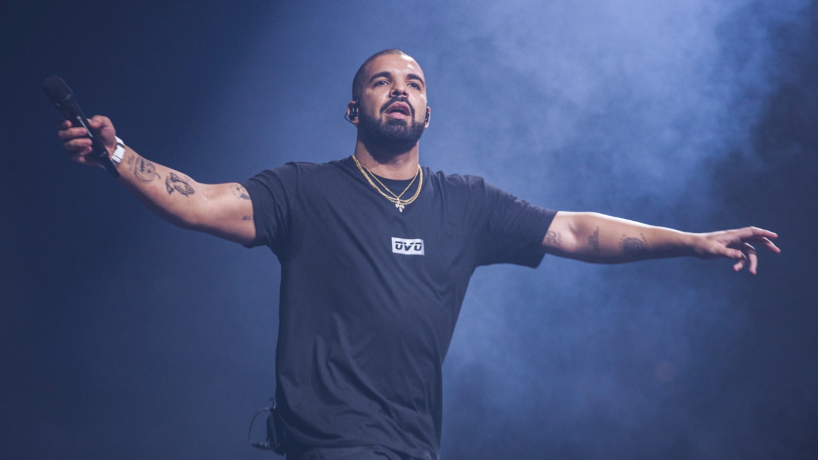 Drake fotograferet ved en anden lejlighed, ikke i Royal Arena