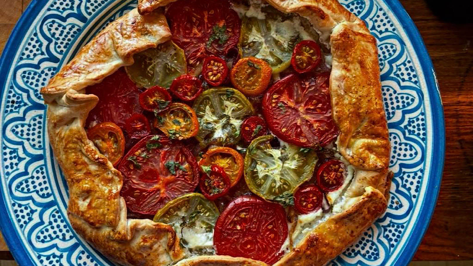 En tomatgalette er et måltid, hvor grøntsagerne kommer til deres ret
