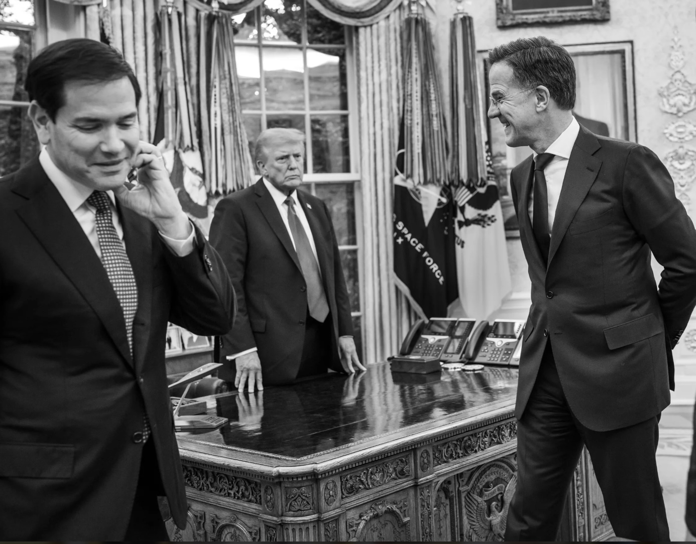 Donald Trump, Marco Rubio og Mark Rutte