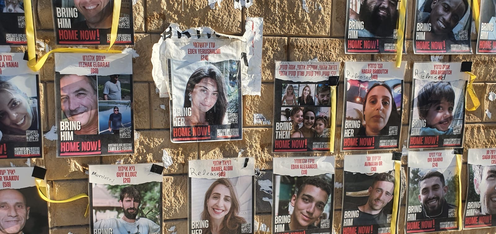 Plakat af israelske gidsler