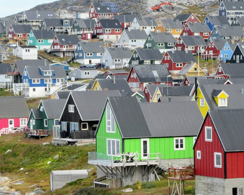 Nuuk, de gamle traditionelle huse.