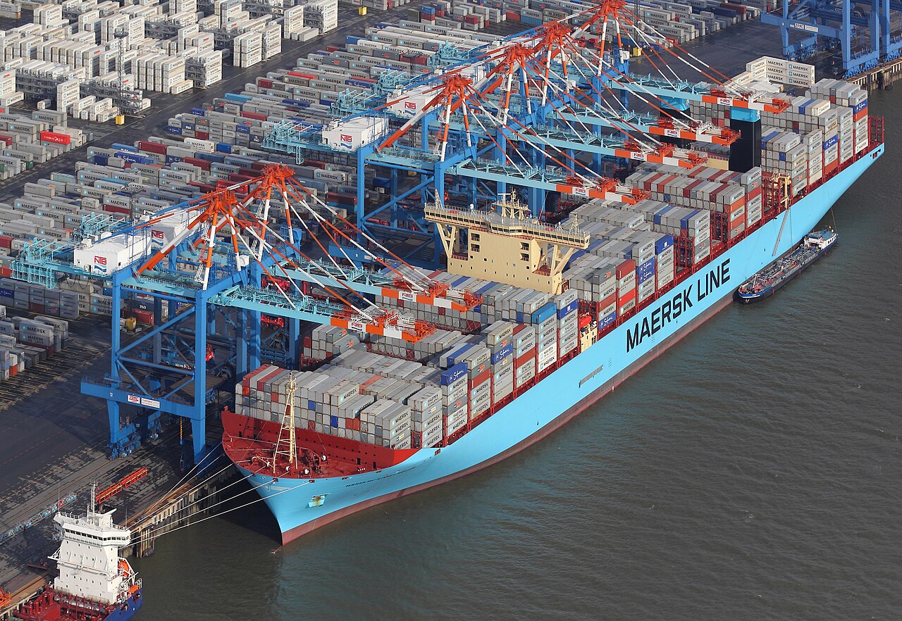 Maersk containerskib, der ejes af McKinney-Møller-familien