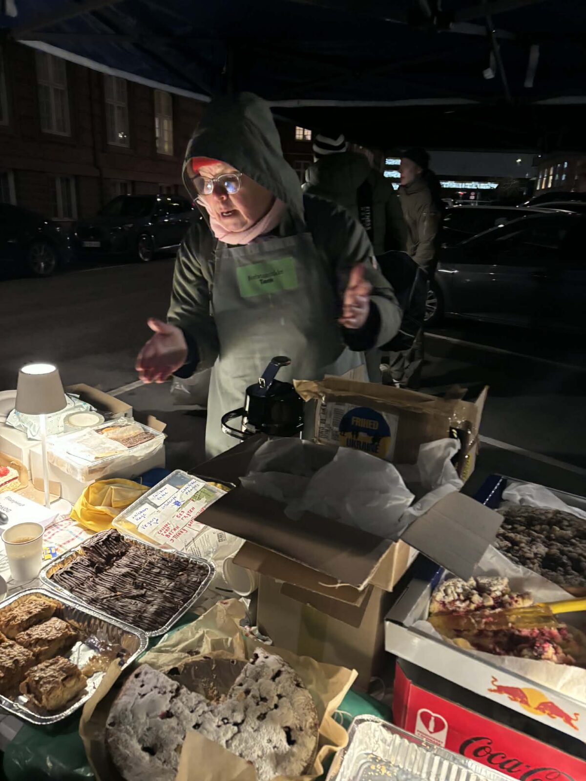 Kagebod ved demonstrationen på krigens fireårsdag