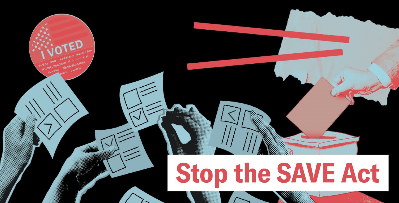 SAVE Act - plakat med modstand