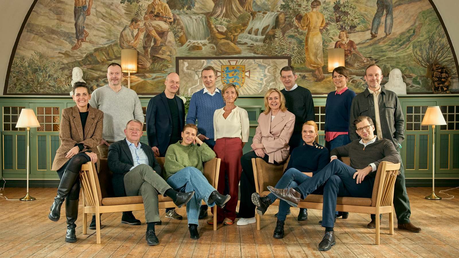 Højskolen Ryslinge med partilederne i TV2 program