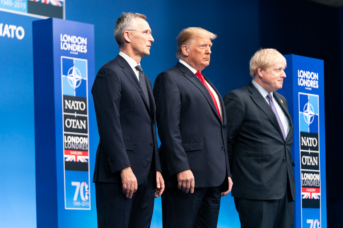 Stoltenberg, Trump og Boris Johnson