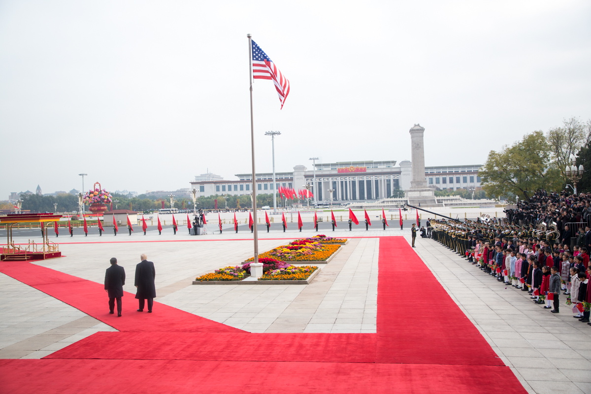 Xi Jinpin og Trump i Beijing i 2017