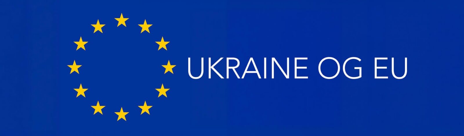 Banner for temaet om EU og Ukraine