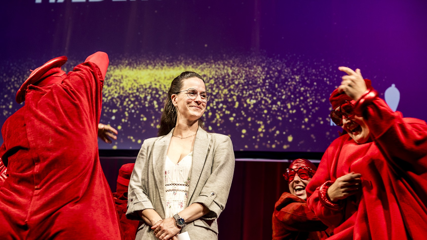 Årets Reumert-priser blev delt ud søndag aften på Folketeatret i København. På billedet ses Trine Wøldiche, der er Freelance kulturjournalist og teaterkritiker, og medlem af juryen for Årets Reumert. Foto: Årets Reumert