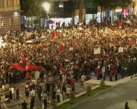 Live from Tirana as people protest against coastal development project linked to Jared Kushner Date 4 June 2026