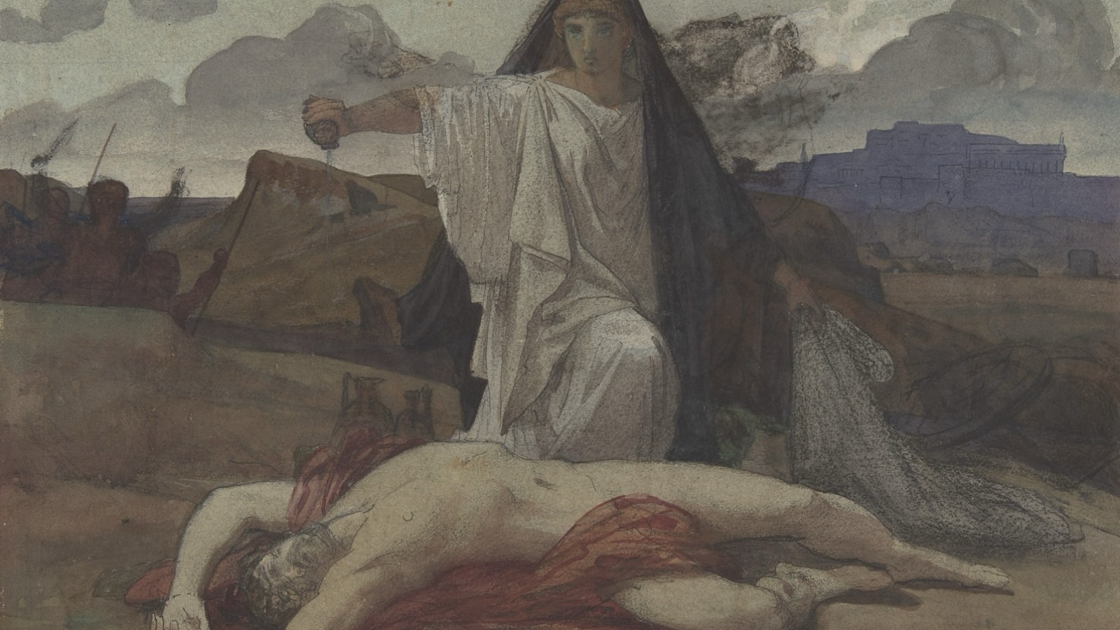 Maleri af Antigone som eksempel på tragisk realisme