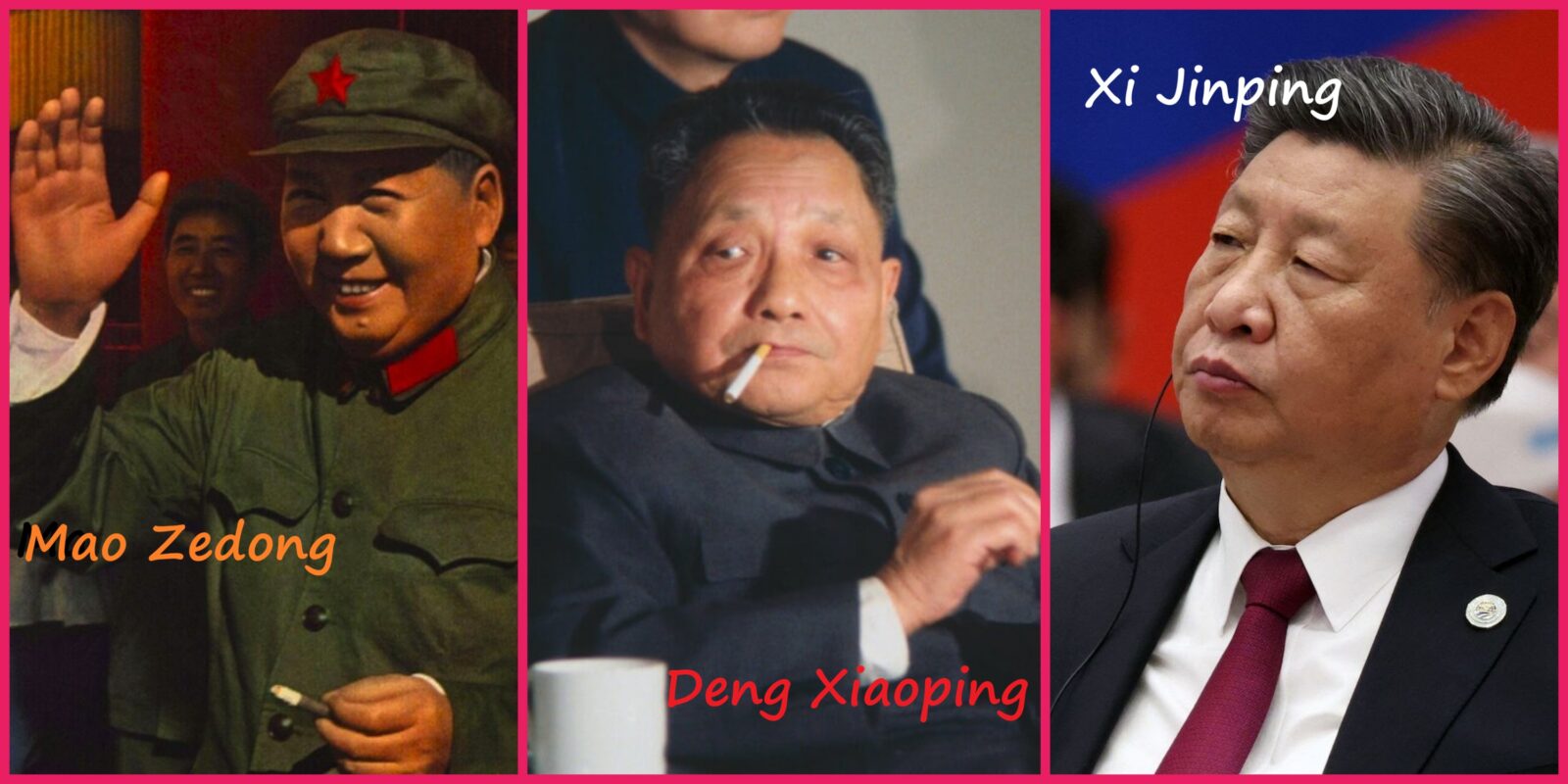 Kinas ledere gennem tiden, Mao Zedong, Deng Xioping og Xi Jinping
